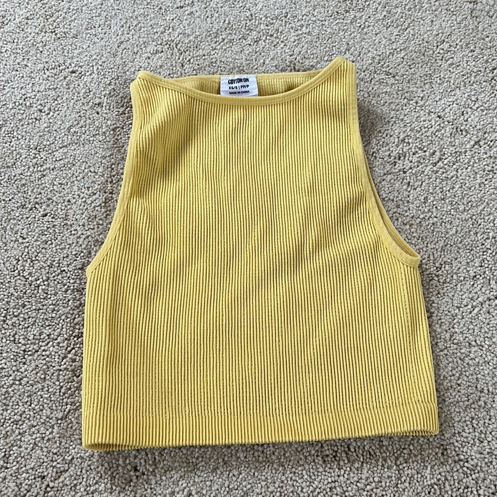 Cotton On Ribbed High Neck Tank Top